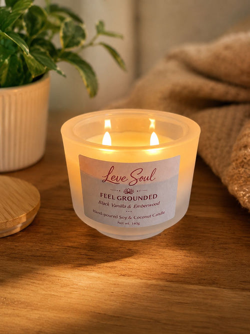 Feel Grounded Candle | Black Vanilla & Emberwood