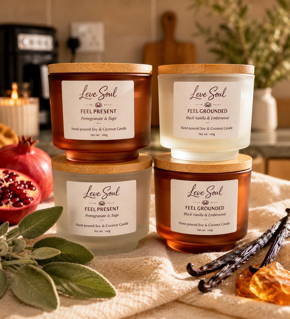 Feel Grounded Candle | Black Vanilla & Emberwood